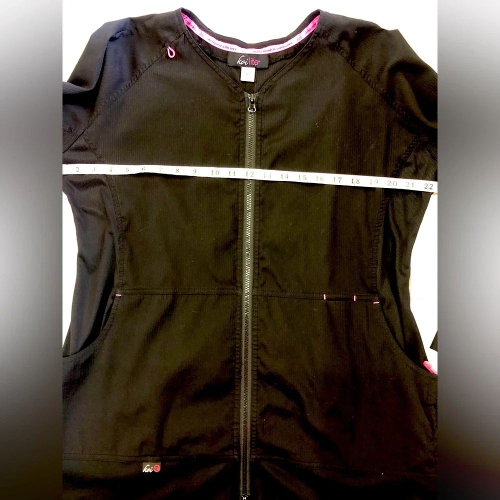 koi Black Bomber Jacket with Pink Top - Picture 12 of 12
